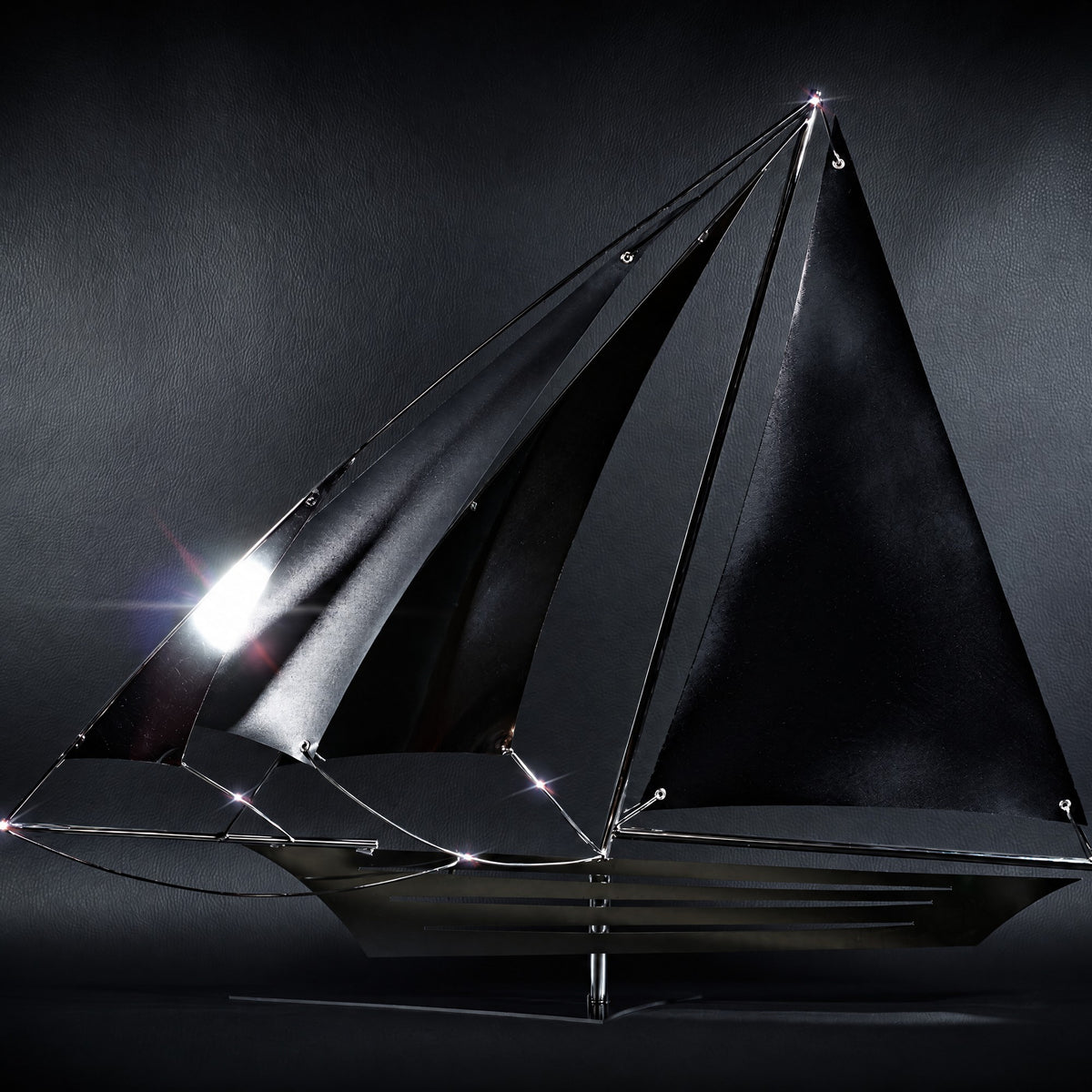 The Boat, second generation: the first leather sail